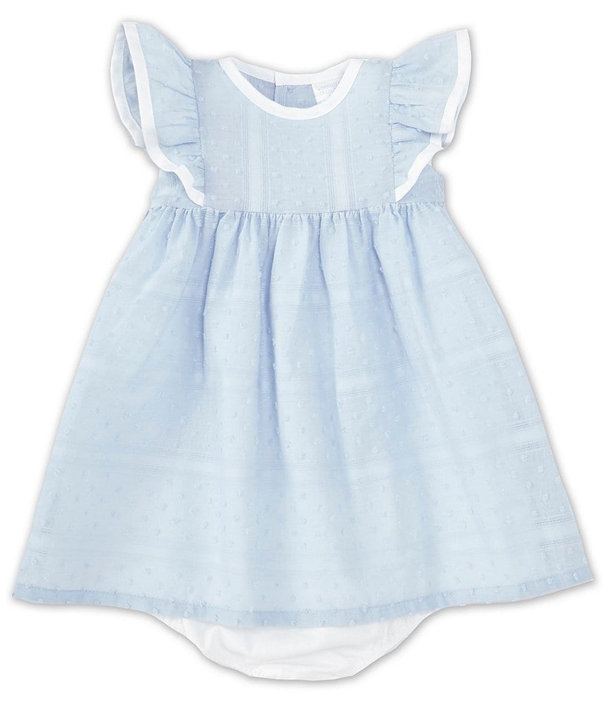 Habitual Baby Girls 12-24 Months Flutter-Sleeve Striped Faux-Wrap Dress