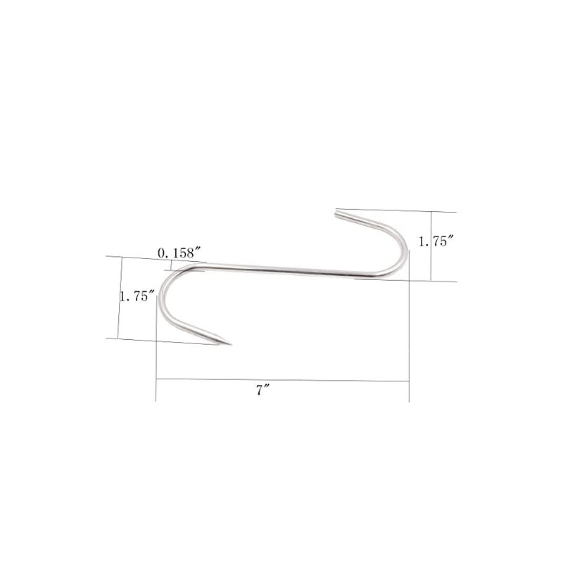 Inch Meat Hooks S-Hook Stainless Steel Meat Processing Butcher Hook Pot Hooks