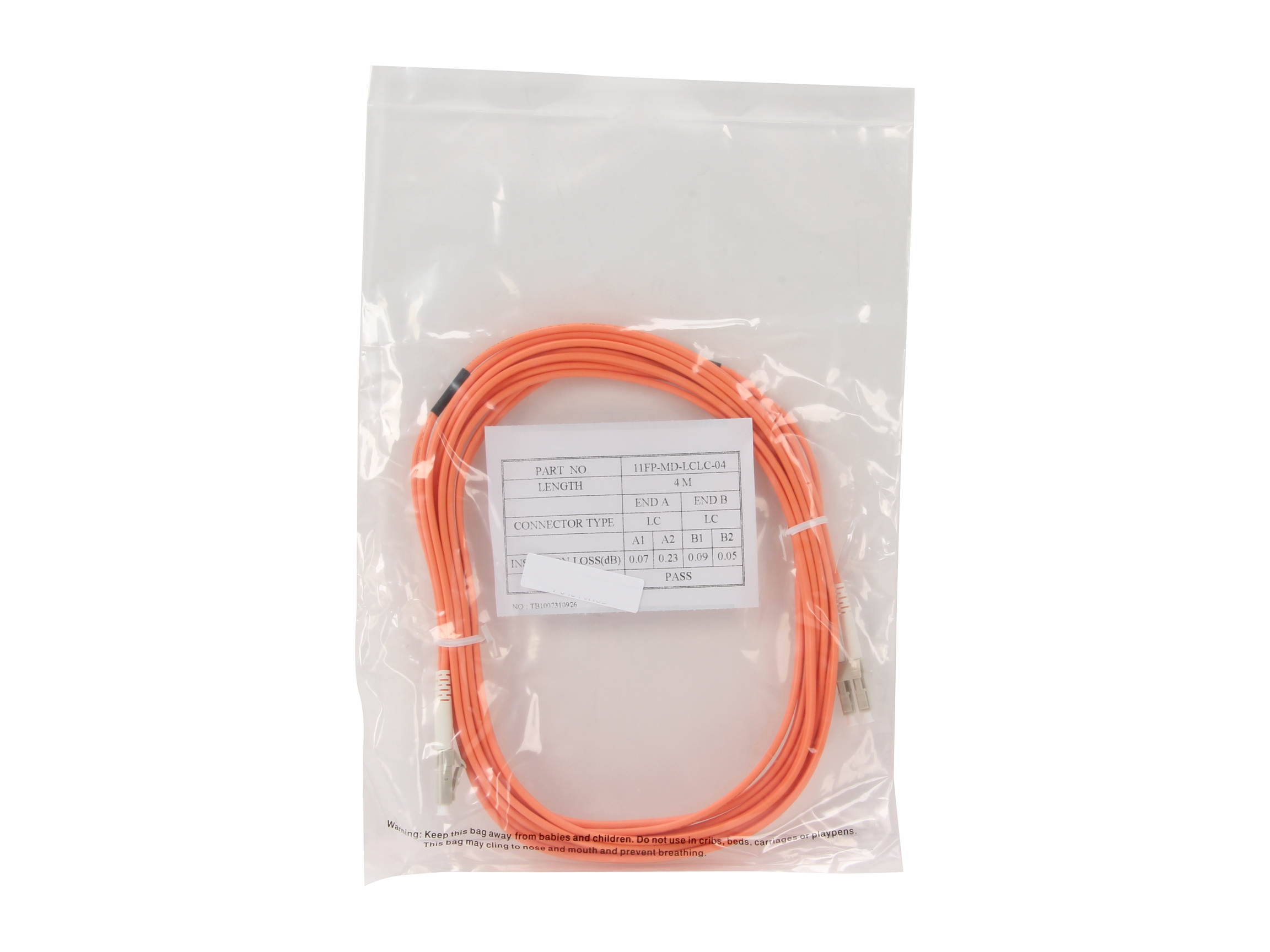 Link Depot FOM6-LCLC-4 13.12 ft.(4m) Multimode 62.5/125 Duplex Fiber Patch Cable LC - LC