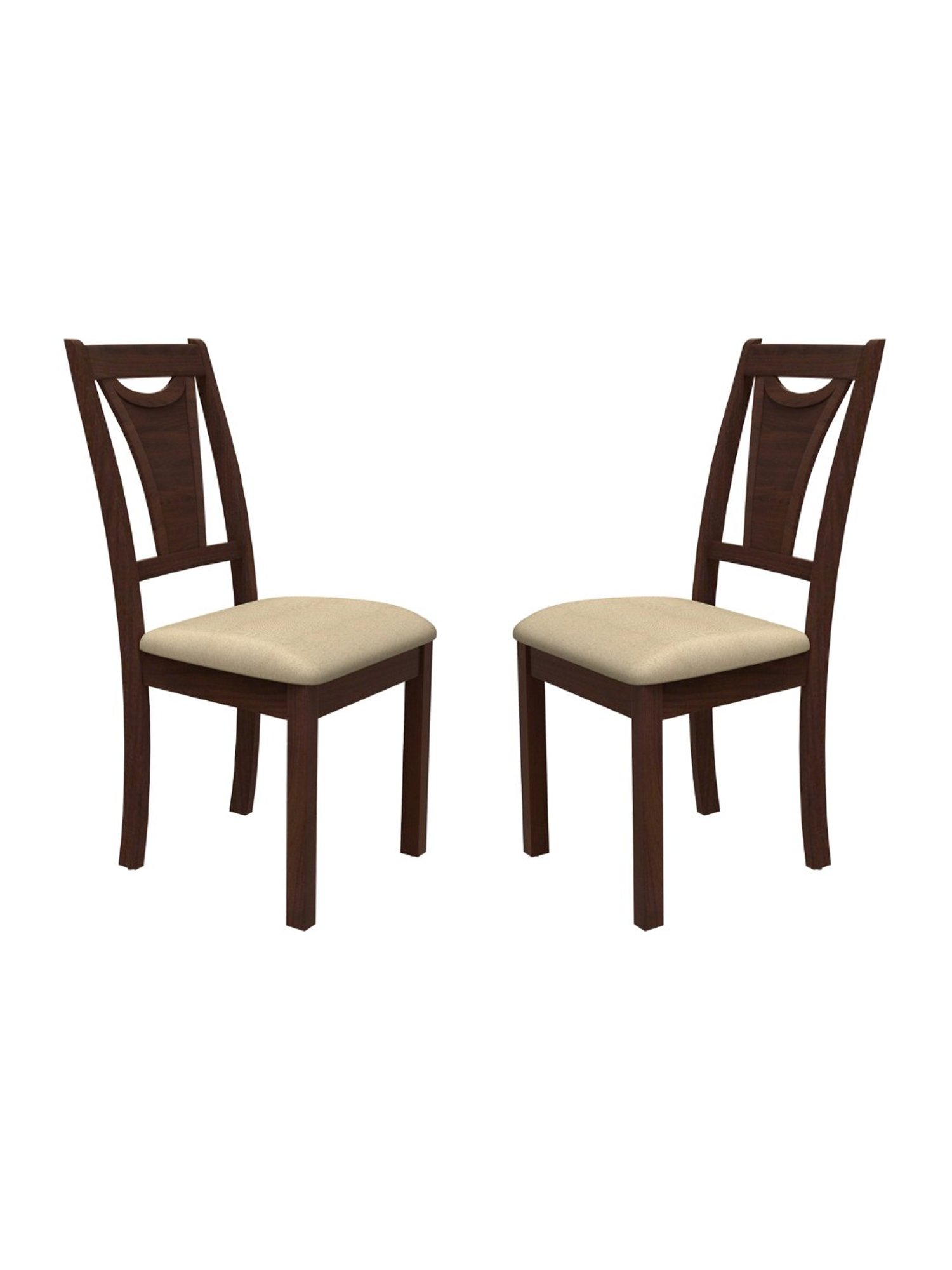 Durian Elanor Modern Brown & Beige Premium Leatherette Dining Chair
