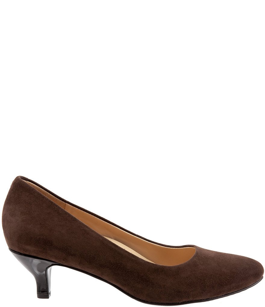 Trotters Kiera Suede Kitten Heel Pumps