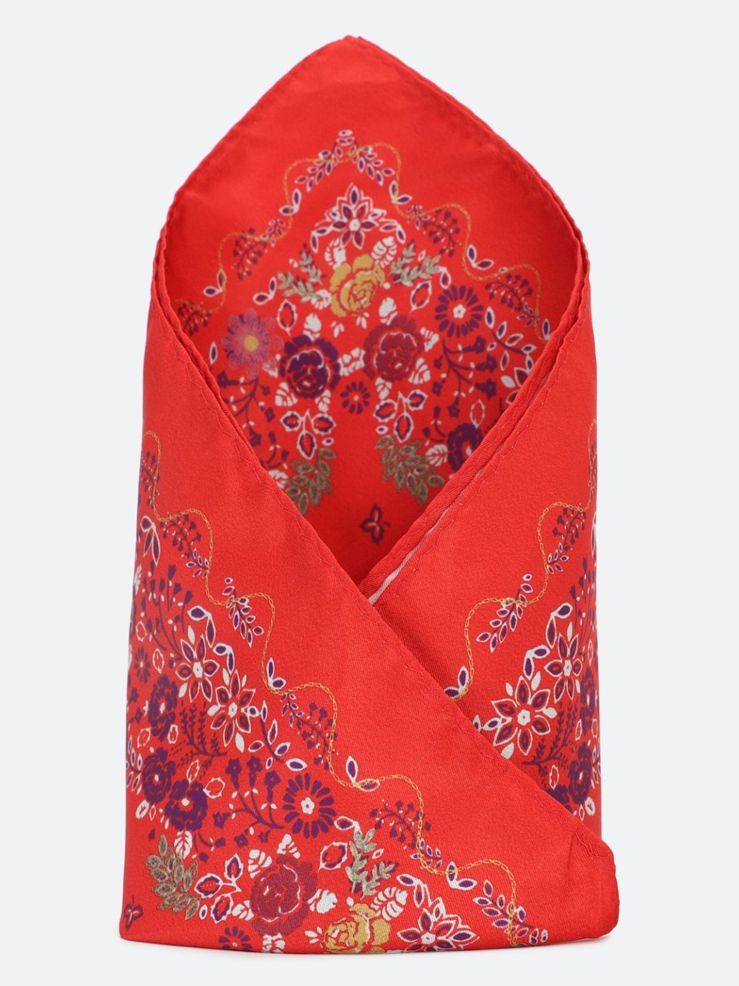 Allen Solly Red Printed Pocket Square