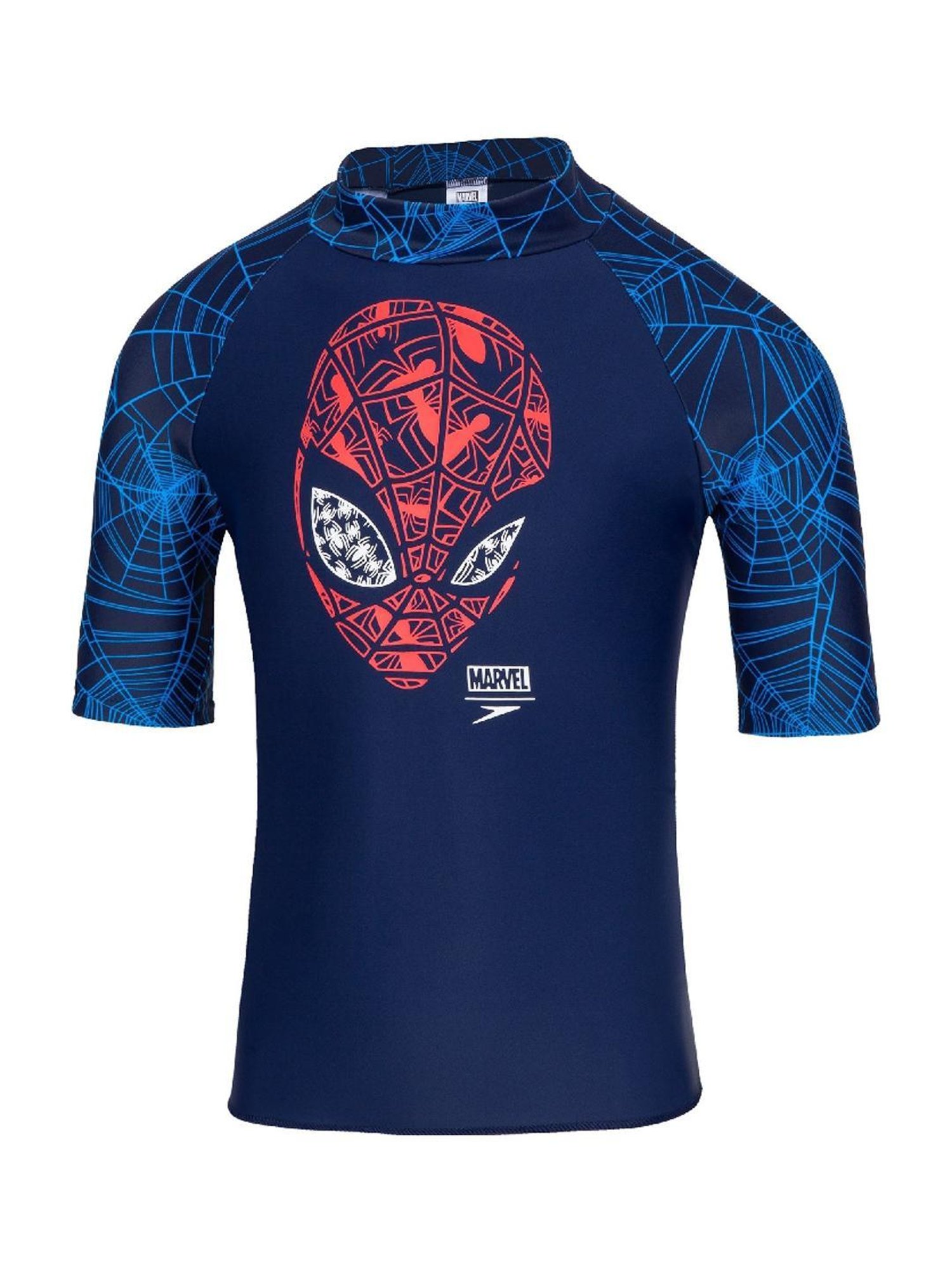 Speedo Kids Navy & Red Printed Swim T-Shirt
