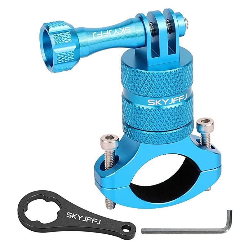 All gopro Models/Action Cameras gopro Handlebar Mount, Aluminium 360 Degree Rotation (Blue)