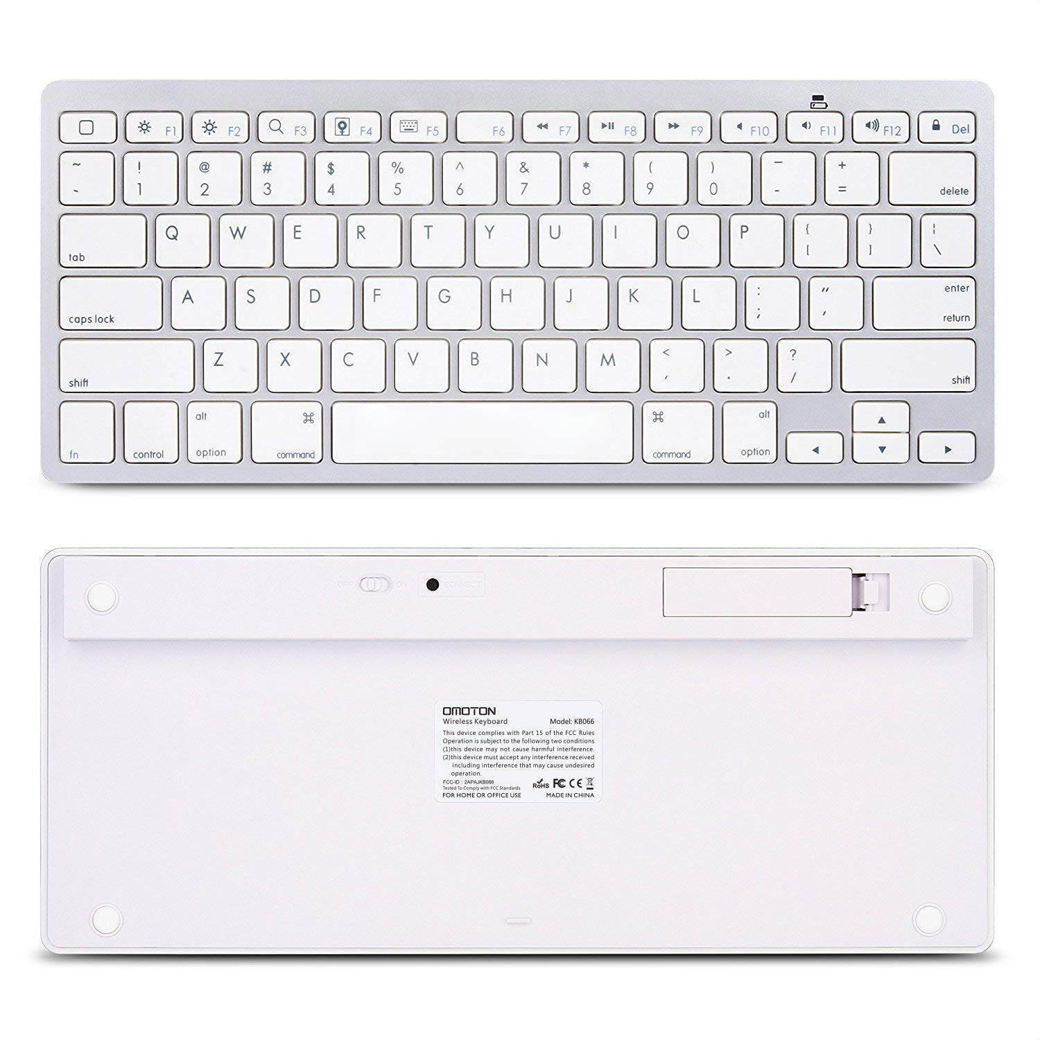 Ultra-Slim Bluetooth Keyboard Compatible with New iPad 9.7 2018, iPad 2017, iPad Pro, iPad Air 2/Air, iPad Mini 4/3/2/1, iPad 4/ 3/ 2 and Other Bluetooth Enabled Devices