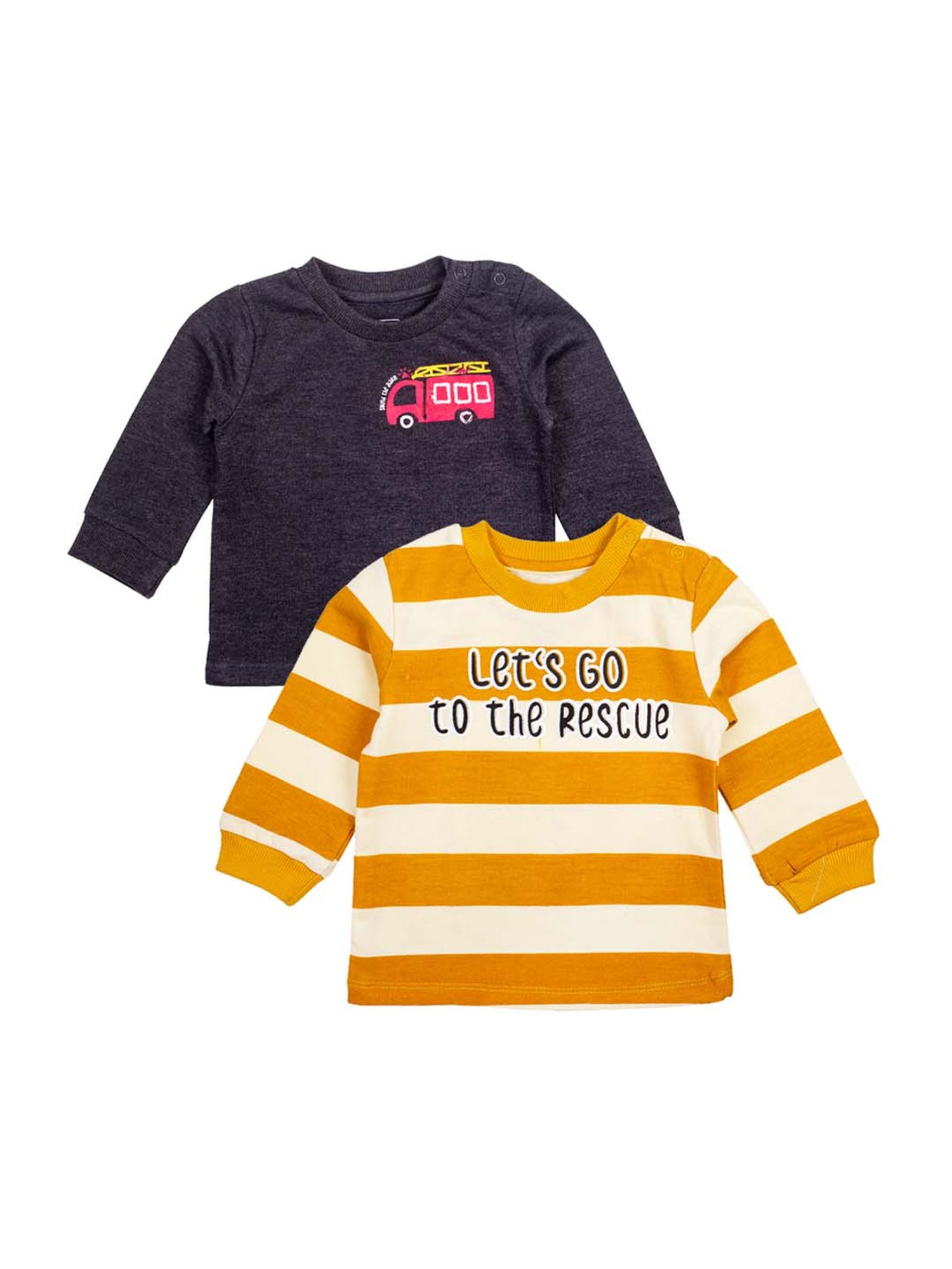 Mee Mee Kids Multicolor Cotton Printed T-Shirts - Pack of 2