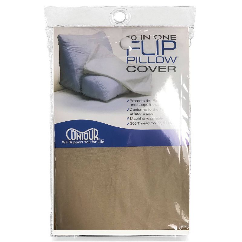 Contour Products Flip Pillow Cover - Beige (Standard)
