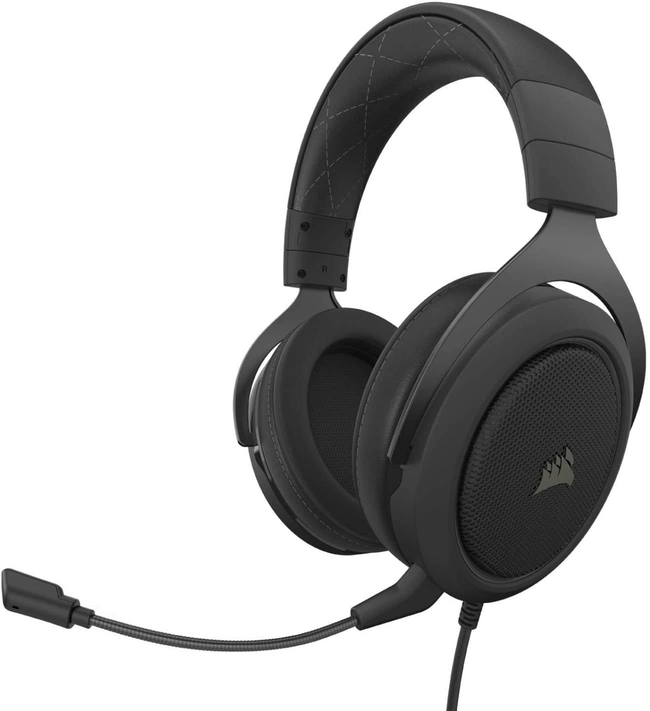 Corsair HS60 PRO - 7.1 Virtual Surround Sound Gaming Headset - Carbon & SteelSeries QcK Gaming Surface - Medium Cloth Mouse Pad of All Time - Optimized for Gaming Sensors