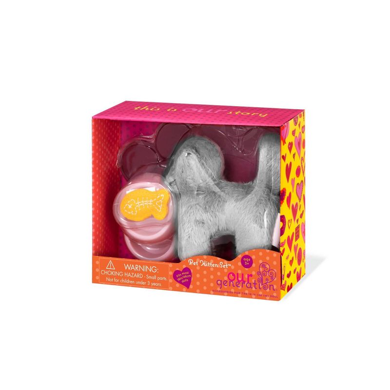 Our Generation Plush Pet Kitten Accessory Set for 18" Dolls