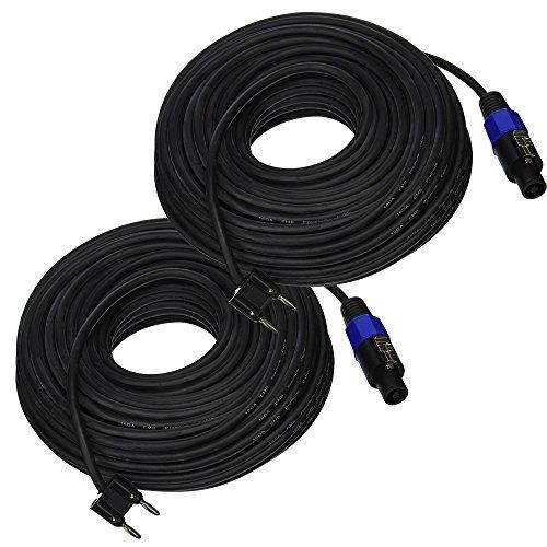 EMB Professional 2x BTS-12G100F 12 Gauge 100FT Banana To Speakon Speaker Cables
