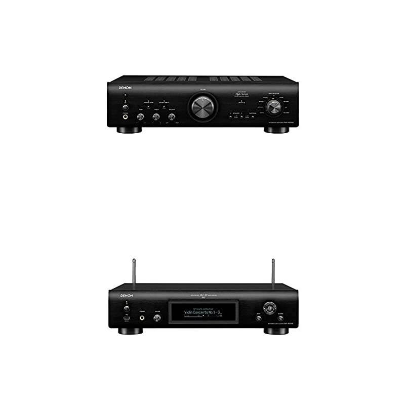 Analog Mode Audio Component Amplifier Black with  DNP-800NE Network Audio Player with Wi-Fi and Bluetooth