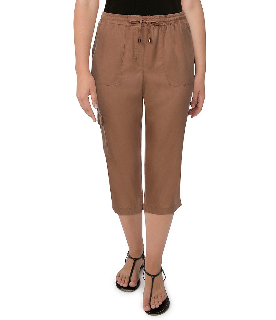Ruby Rd. Petite Size Tencel Twill Drawstring Capri Pants