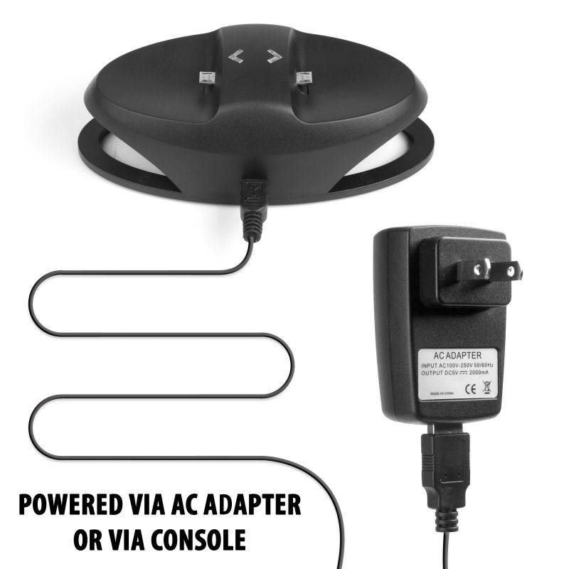 Dualshock 4 Charging Station Dock for PS4 / Playstation 4 Controller - 2 USB Port Charging Stations LED indicator - Midnight Black Gloss Finish