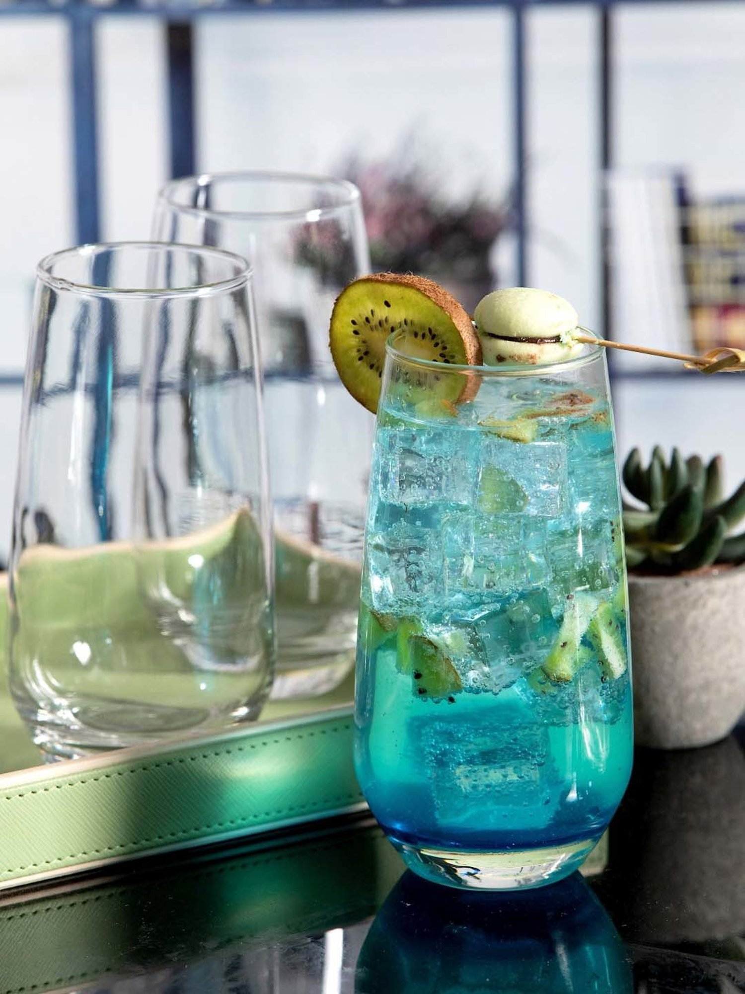 ROXX Meridian Transparent Glass Tumbler (0.44 L) - Set of 6