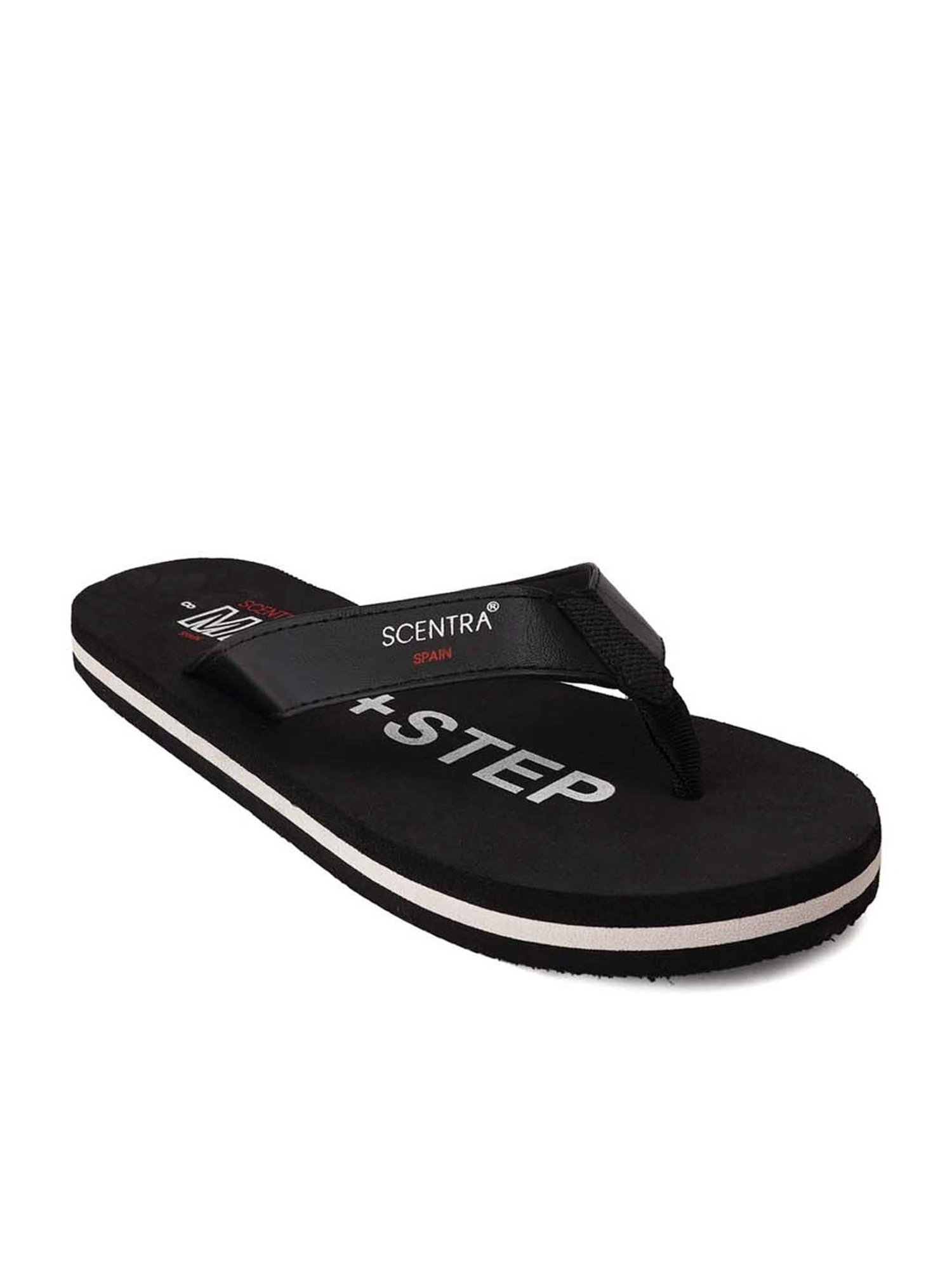 Scentra Men's Black Flip Flops