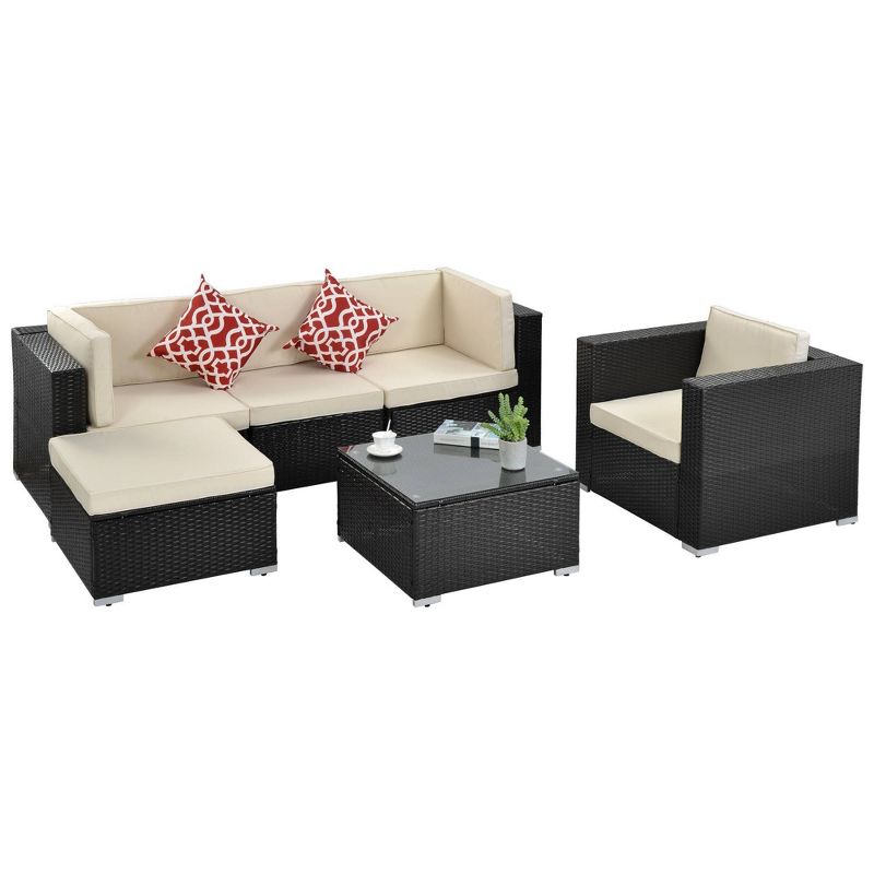 Draper 5pc Sectional Set with Sunbrella - Sage - Leisure Made