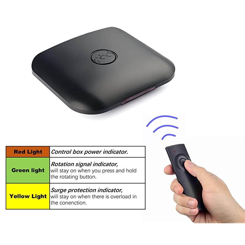 Outdoor Digital HD TV Antenna 150 Miles Motorized 360 Degree Rotation with Mounting Pole and 40FT RG6 Coax Cable - UHF/VHF / 1080P / 4K Snap-On Installation