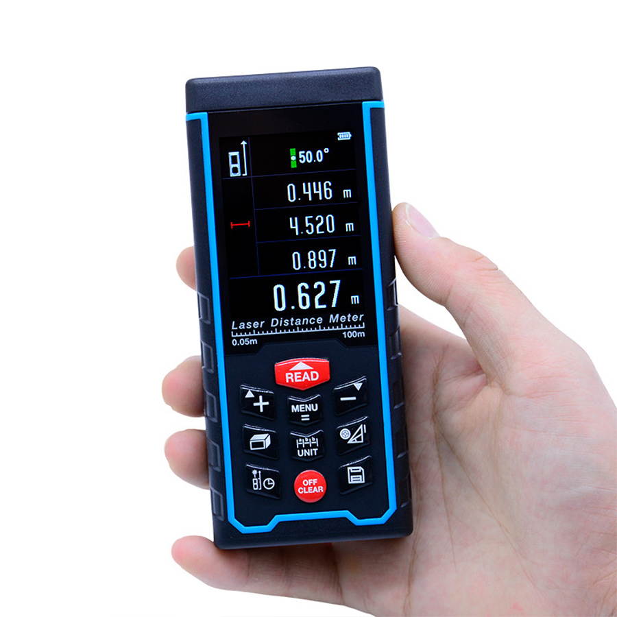 Sndway SW-S100 Laser Distance Meter 100m 328ft Digital Distance Meter 100m Laser Rangefinder Area Volume Diastimeter S100