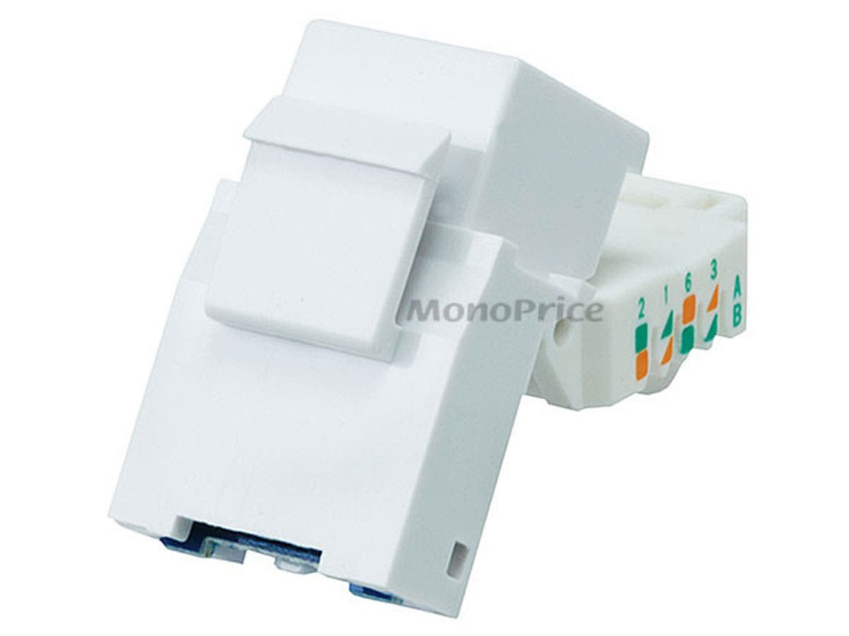 Monoprice Cat5E RJ-45 Toolless Keystone Jack in White