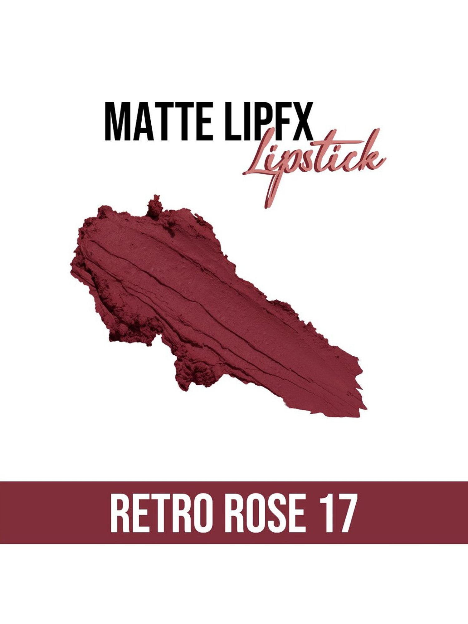 C2P PROFESSIONAL MAKEUP Matte Lip FX Lipstick Retro Rose 17 - 3.5 gm