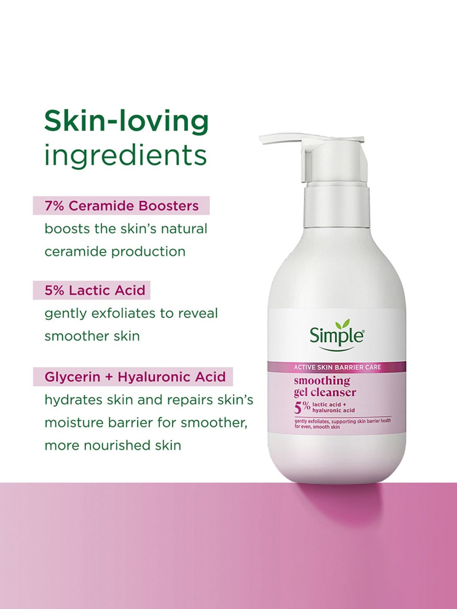 Simple Active Skin Barrier Care Smoothing Gel Cleanser - 150 ml