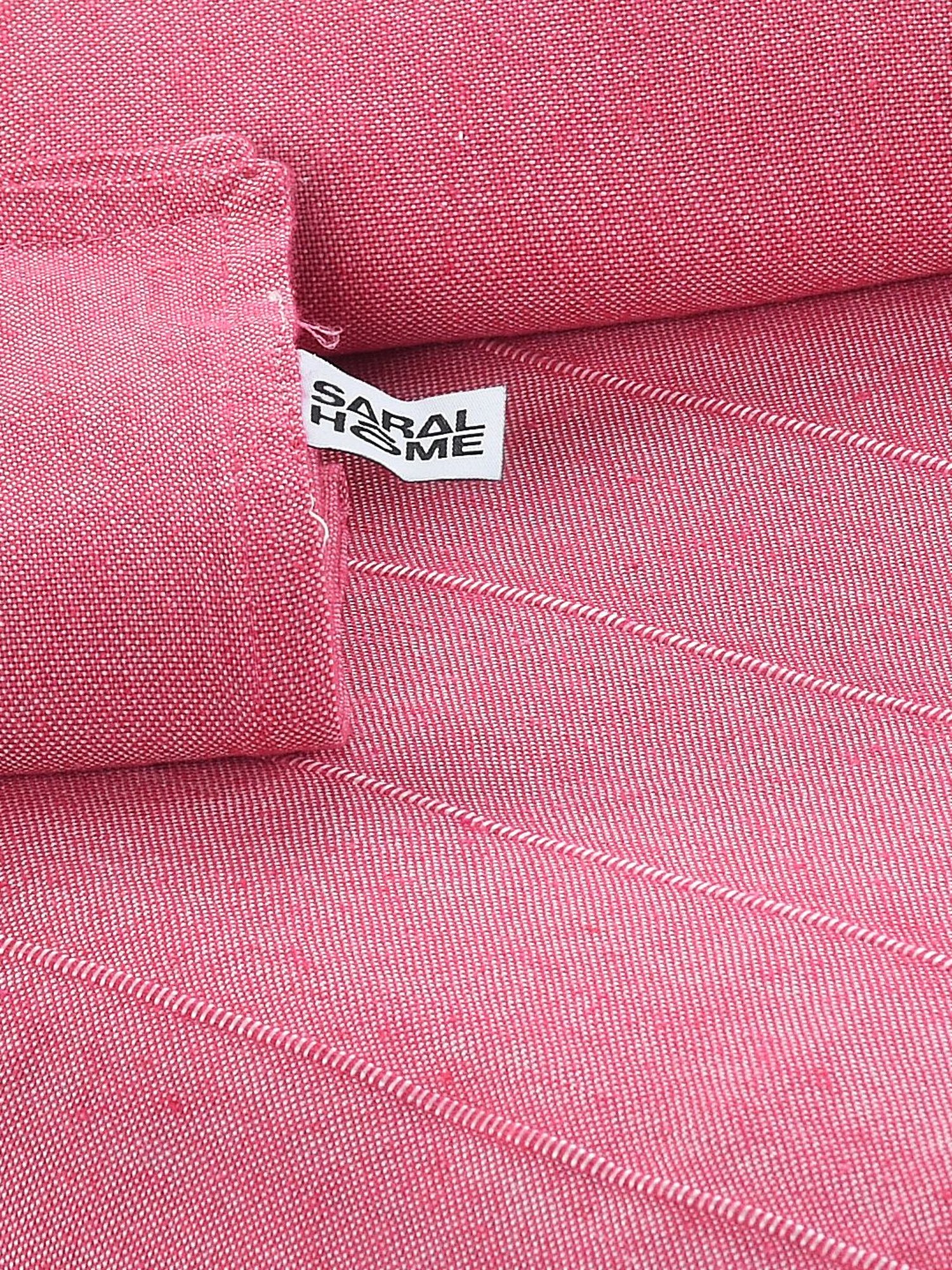 Saral Home Abstract Pink 155 TC Cotton King Sized Bed Sheet with 2 Pillow Covers