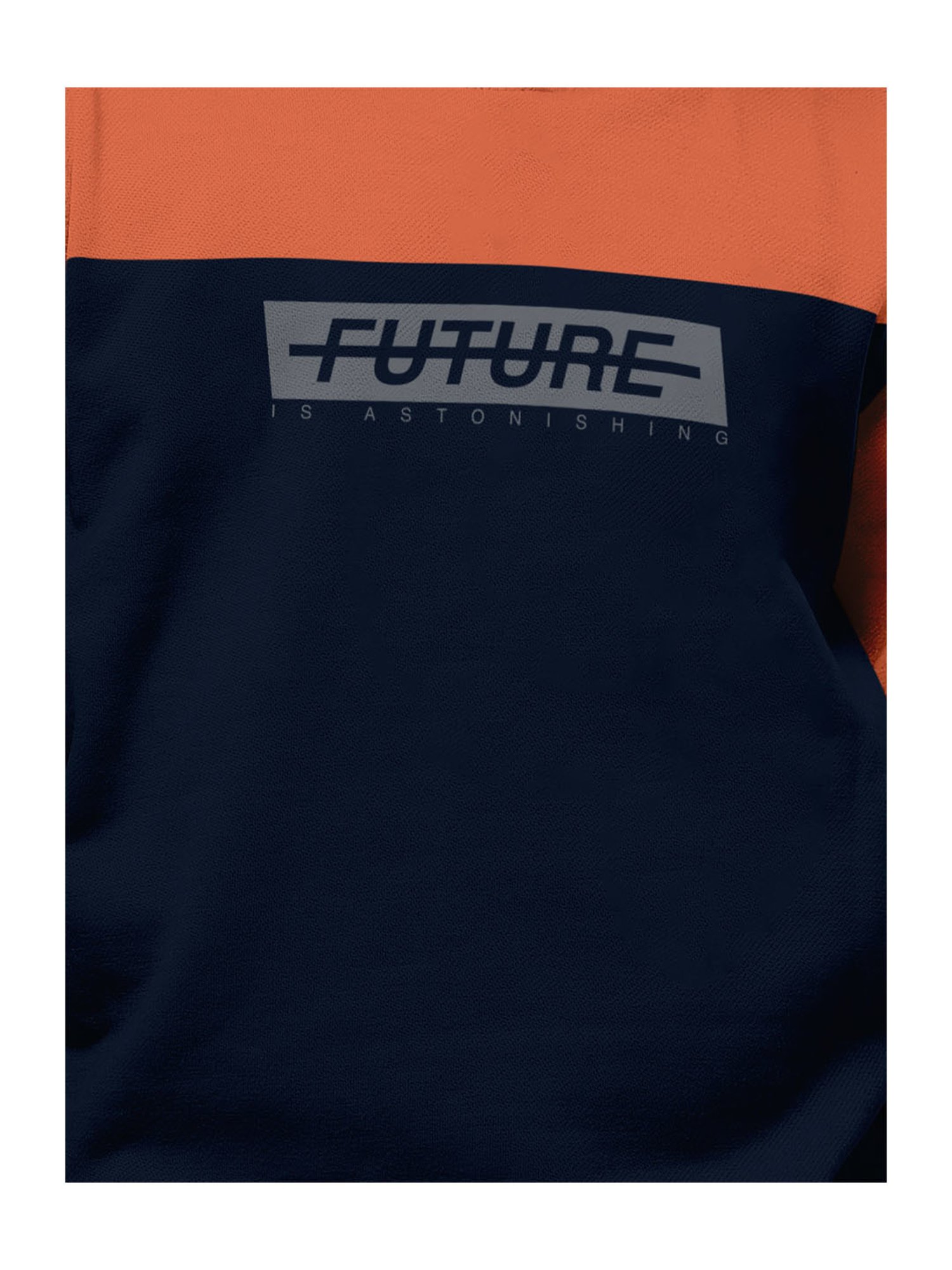 HELLCAT Orange & Navy Printed Full Sleeves T-Shirt (Pack Of 2)
