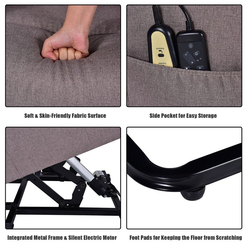 Costway Electric Power Lift Massage Chair Recliner Sofa Fabric Padded Seat Home