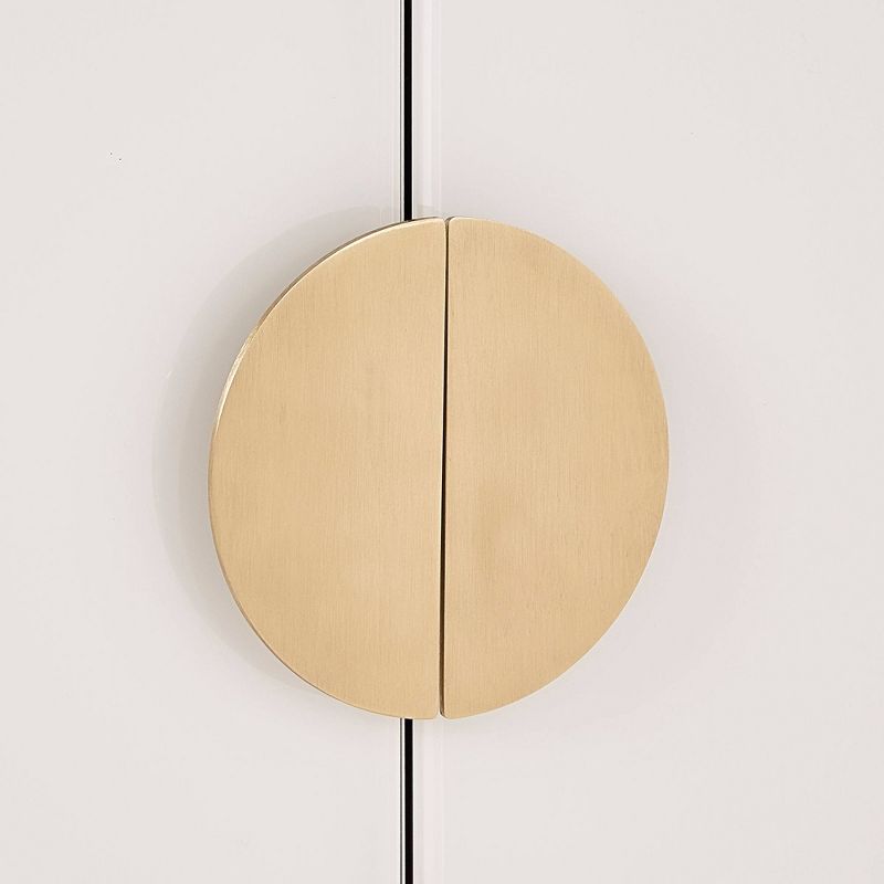 Magnus 2 Door Glass Accent Cabinet White - Inspire Q