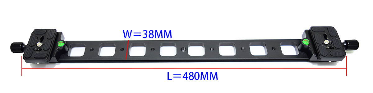 koolehaoda Aluminium 480mm Professional Rail Nodal Slide Metal Quick Release Clamp with Quick Release Plate for Camera with Arca Swiss Compatible for Tripod Ballhead