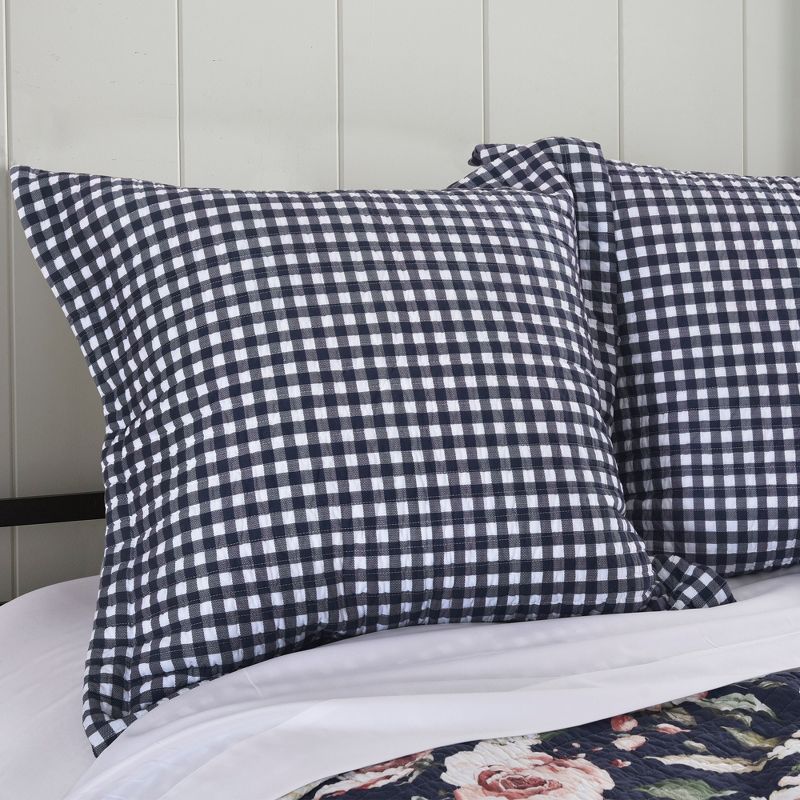 Fillipa Gingham Quilted Euro Sham - Levtex Home
