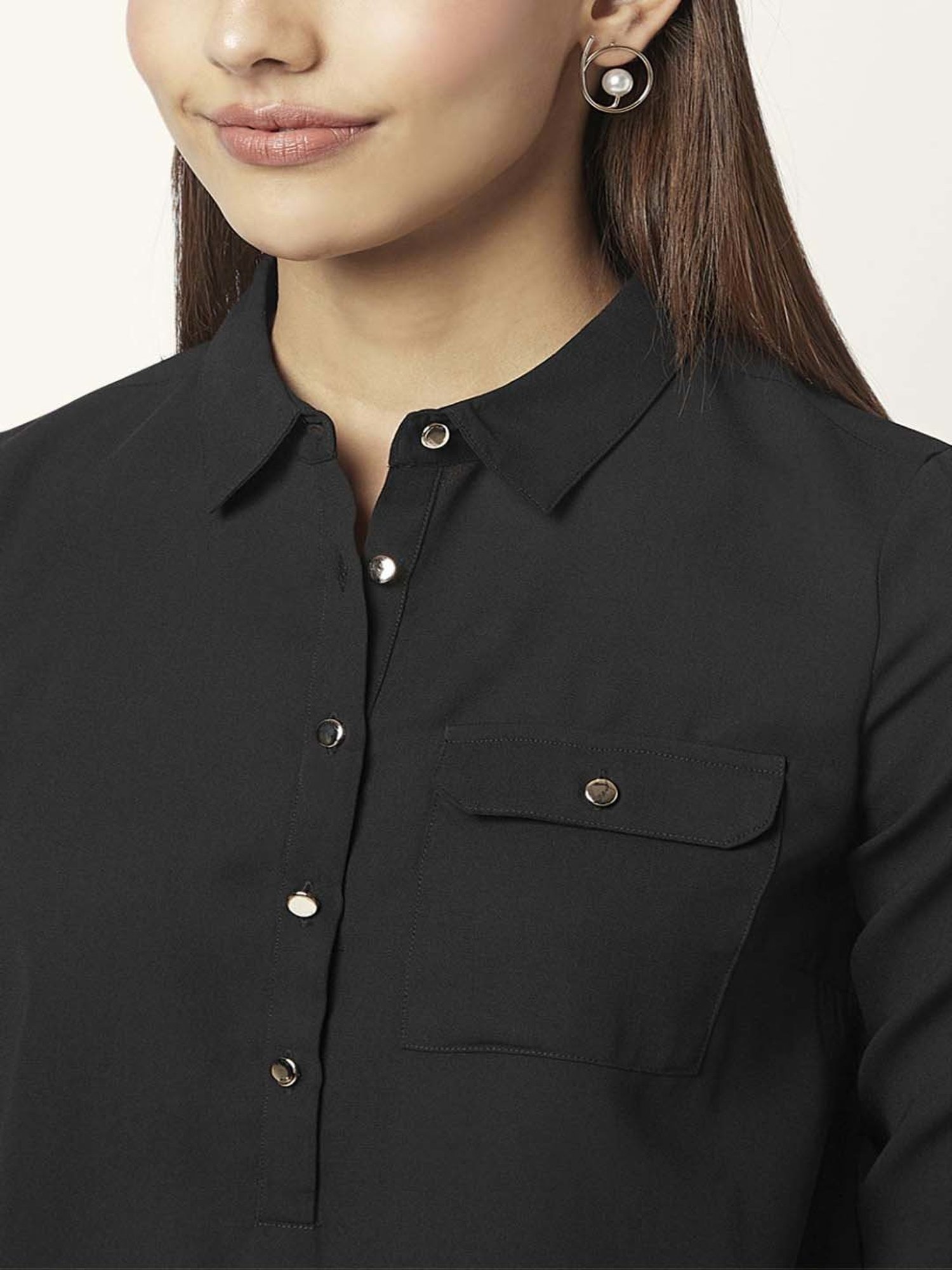 Annabelle by Pantaloons Black Comfort Fit Top