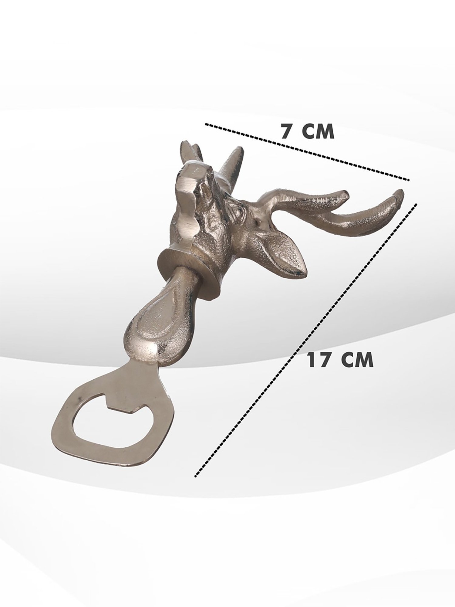 Trovea's Deer Design Silver Bottle Opener