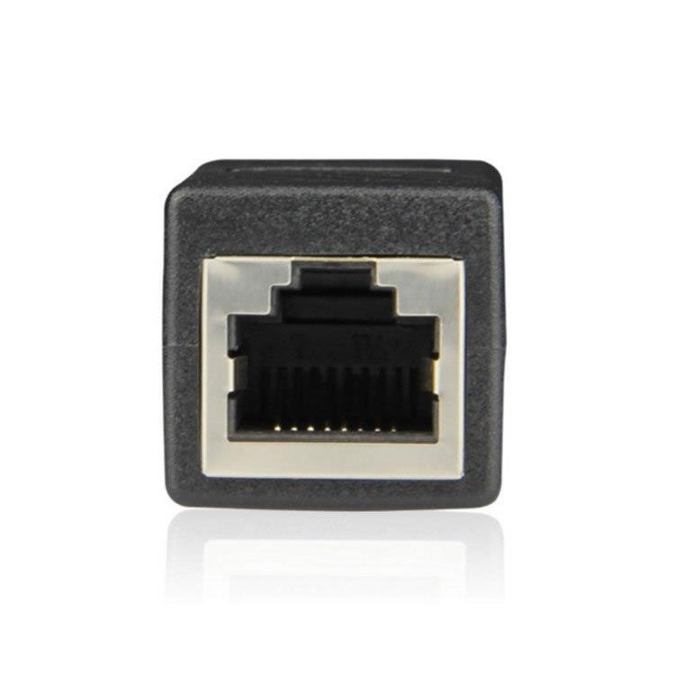 RJ45 Female To Female CAT6 Network Ethernet LAN Connector Adapter Coupler Black