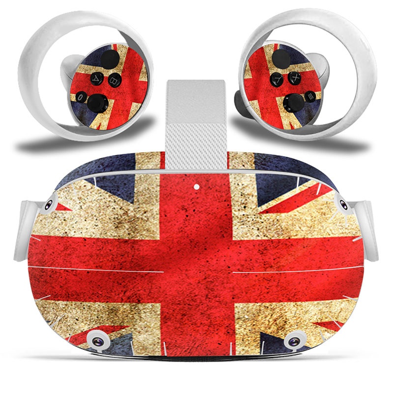 Amify Vinyl Skin Sticker for Oculus Quest 2 VR Headset Controller PVC Decals Cute Cartoon Wrap Cover for Oculus Quest 2 Accessories