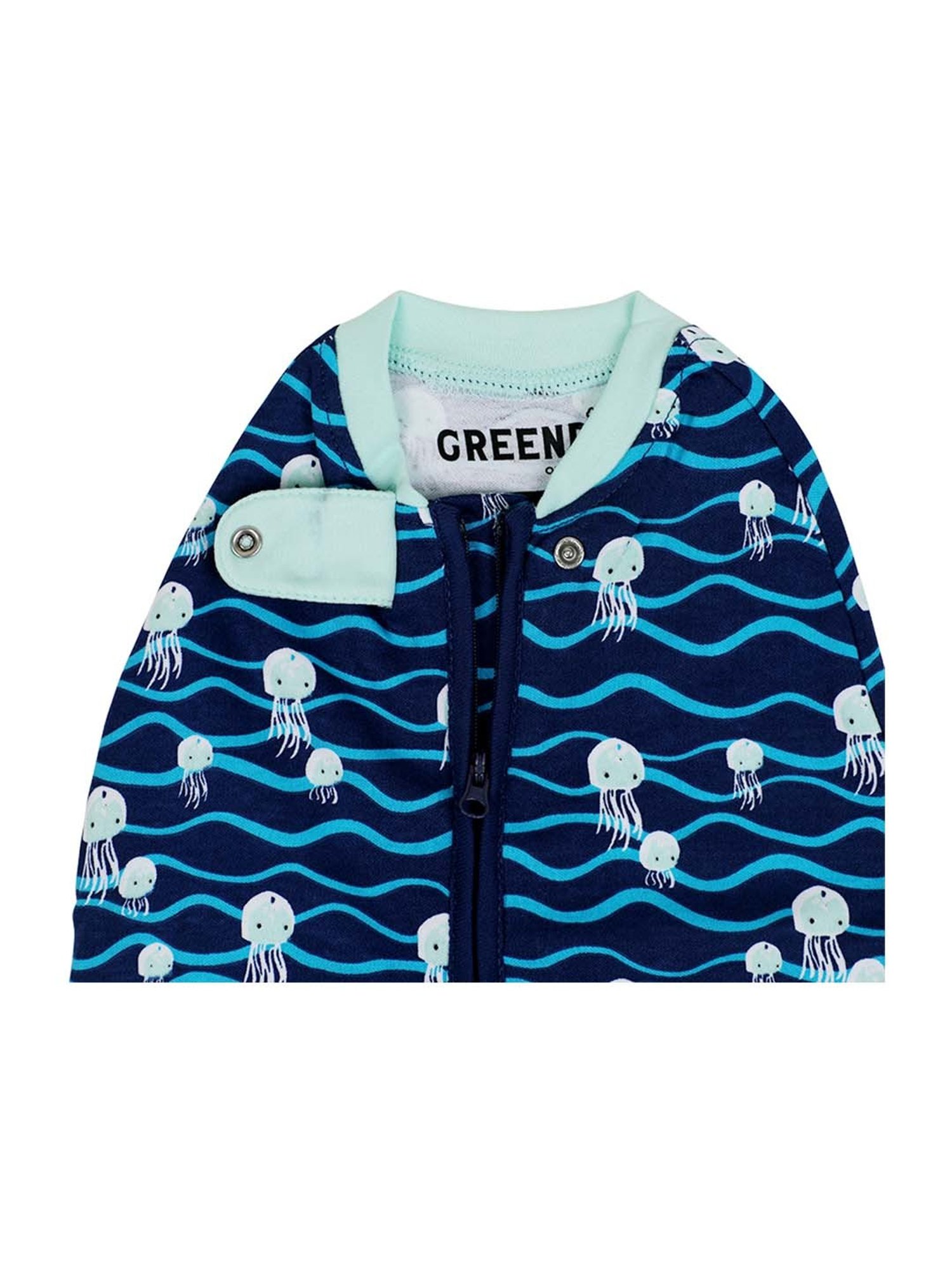 Greendigo Kids Blue Printed Swaddle