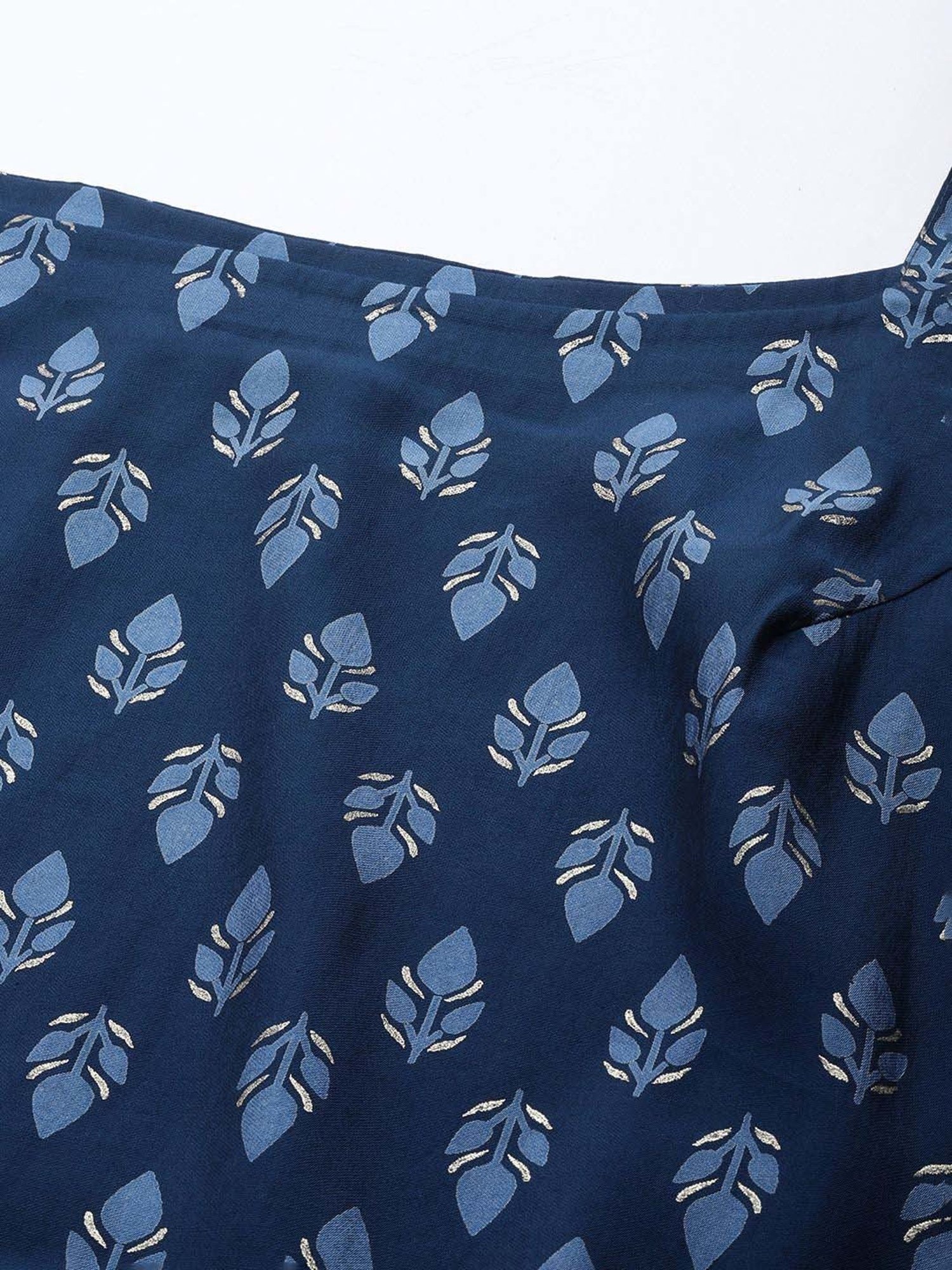 Libas Blue Printed Kurta Palazzo Set With Dupatta