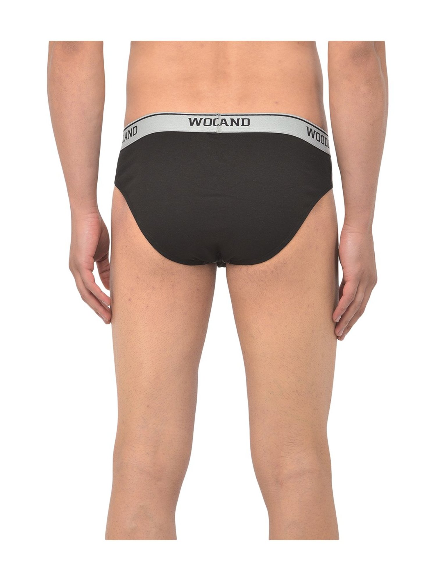 Woodland Black Solid Briefs