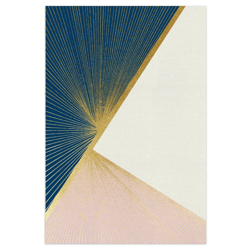 228 sheet College Ruled Lined Journal Cool Colors Geo Burst Softcover - Green Inspired