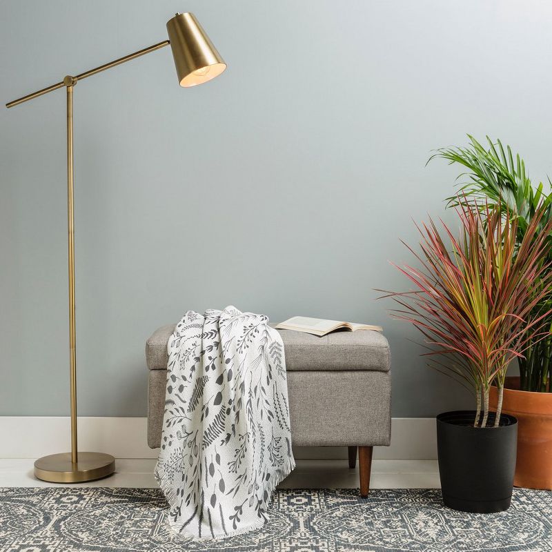 60"X50" Iveta Abolina Maze Throw Blanket Gray - Deny Designs