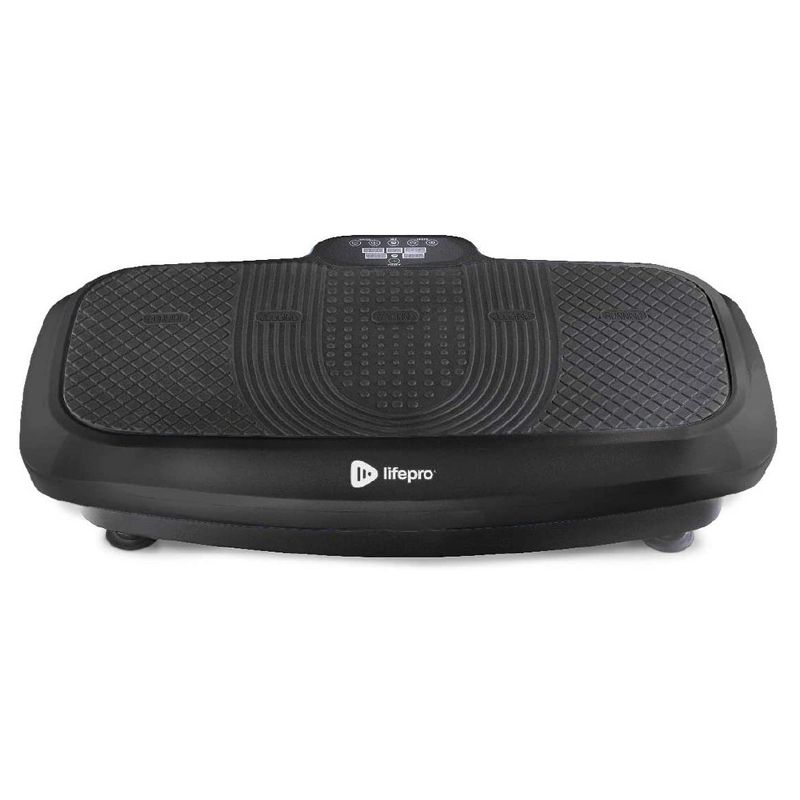LifePro LP-TRB-BLK Portable Home Training Fitness Exercise Workout Turbo 3D Vibration Plate Platform Equipment Machine Set w/ Resistance Bands, Black