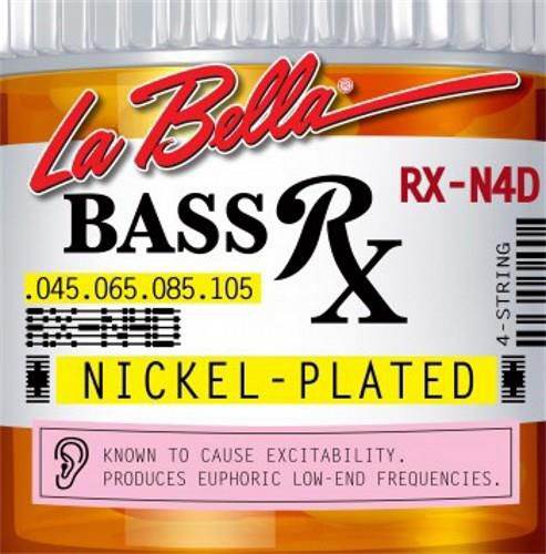 La Bella RX-N4D Bass Rx Nickel-Plated, 45-105