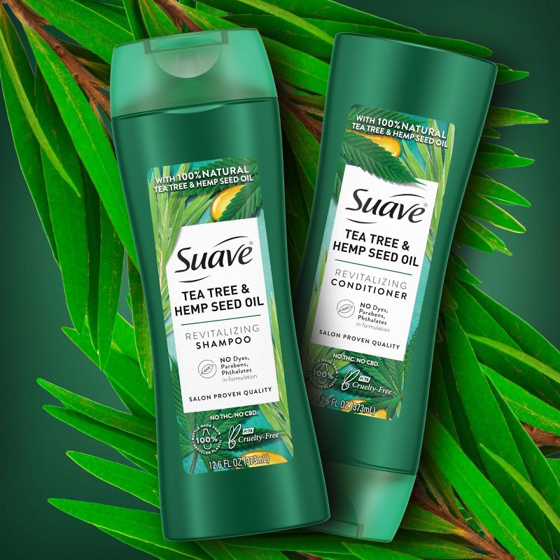 Suave Professionals Tea Tree + Hemp Seed Oil Revitalizing Conditioner - 12.6 fl oz
