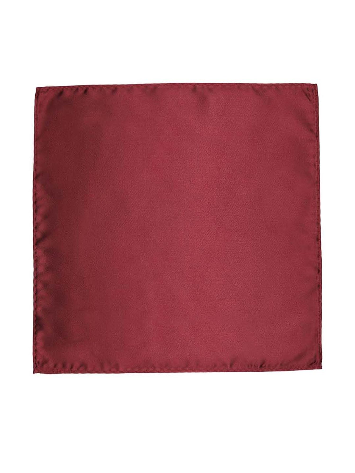 Tossido Maroon Woven Necktie With Pocket Square and Cufflinks