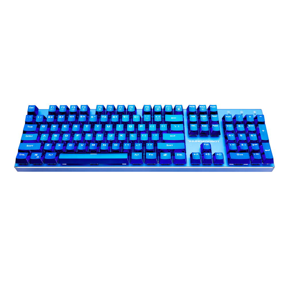 Thunderobot Blue Blood K75B Black Switch 104 Keys Mechanical Gaming Keyboard with Electroplacted Key Caps RGB Backlight-JG08080AA