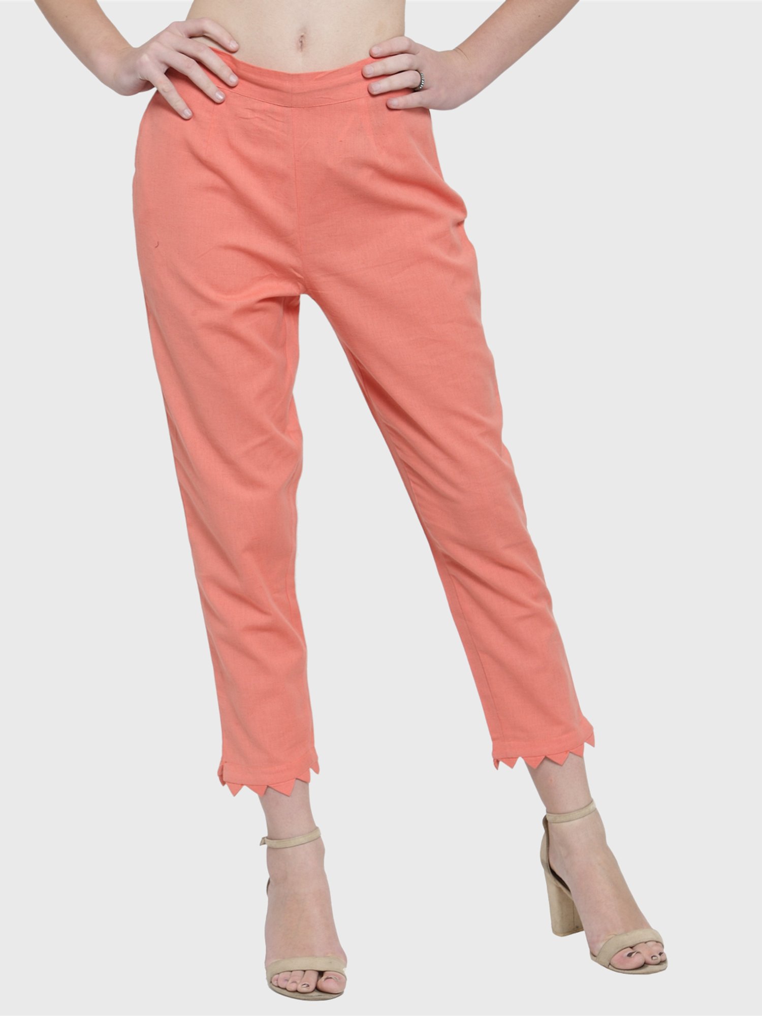 Indibelle Peach Cotton Trousers