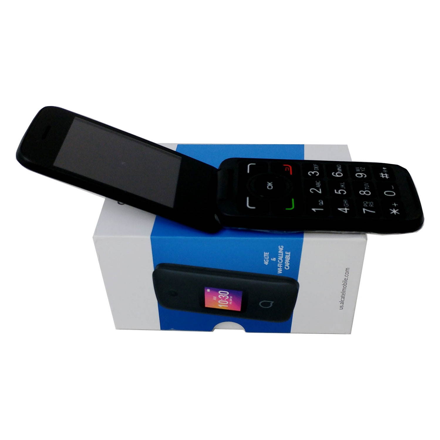 OB Alcatel Go Flip 3 4052W T-Mobile 2.8 in TN TFT Display 4G LTE Flip Phone - Prime Black