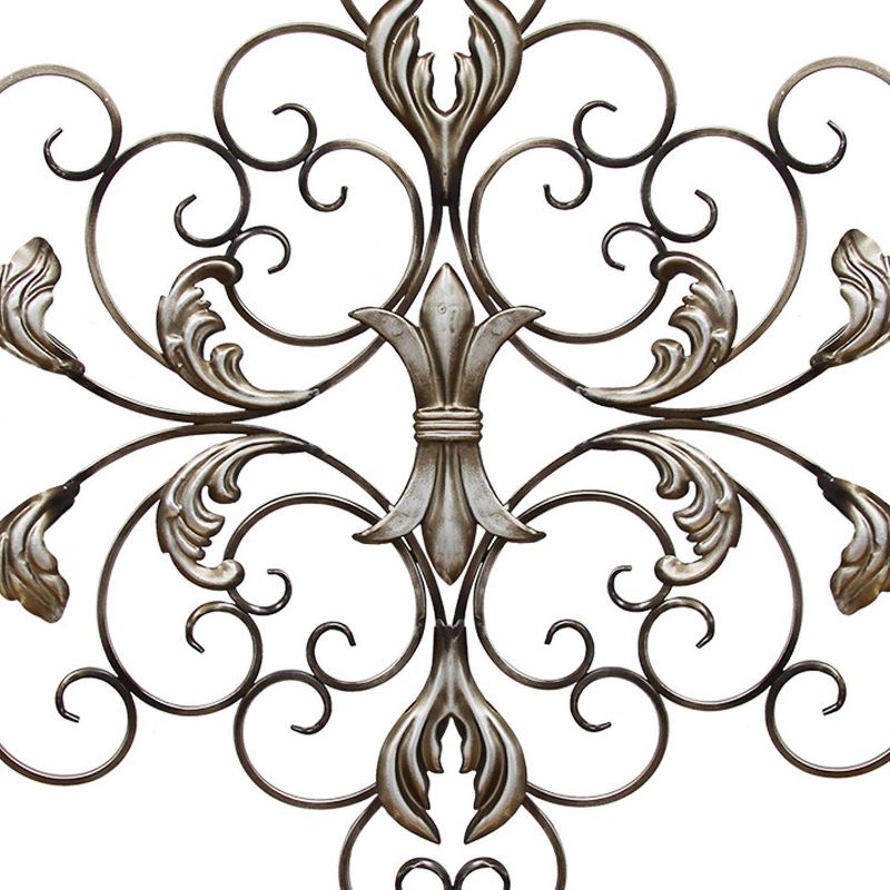 36" x 21.75" Ornate Scroll Wall Decor Champagne - Stratton Home Décor