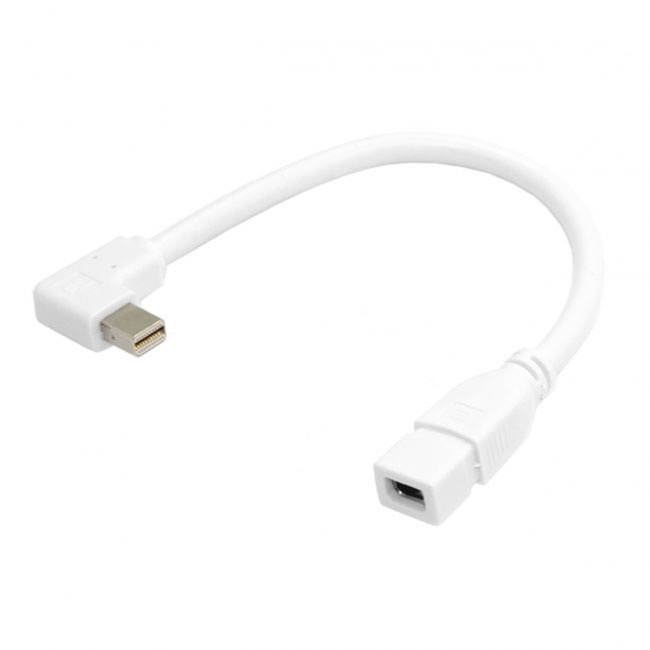 FVH 90 Degree Left angled type Mini DisplayPort male to Mini DP Female extension cable for iMac & LED Cinema Display DP-078-LE-0.2M