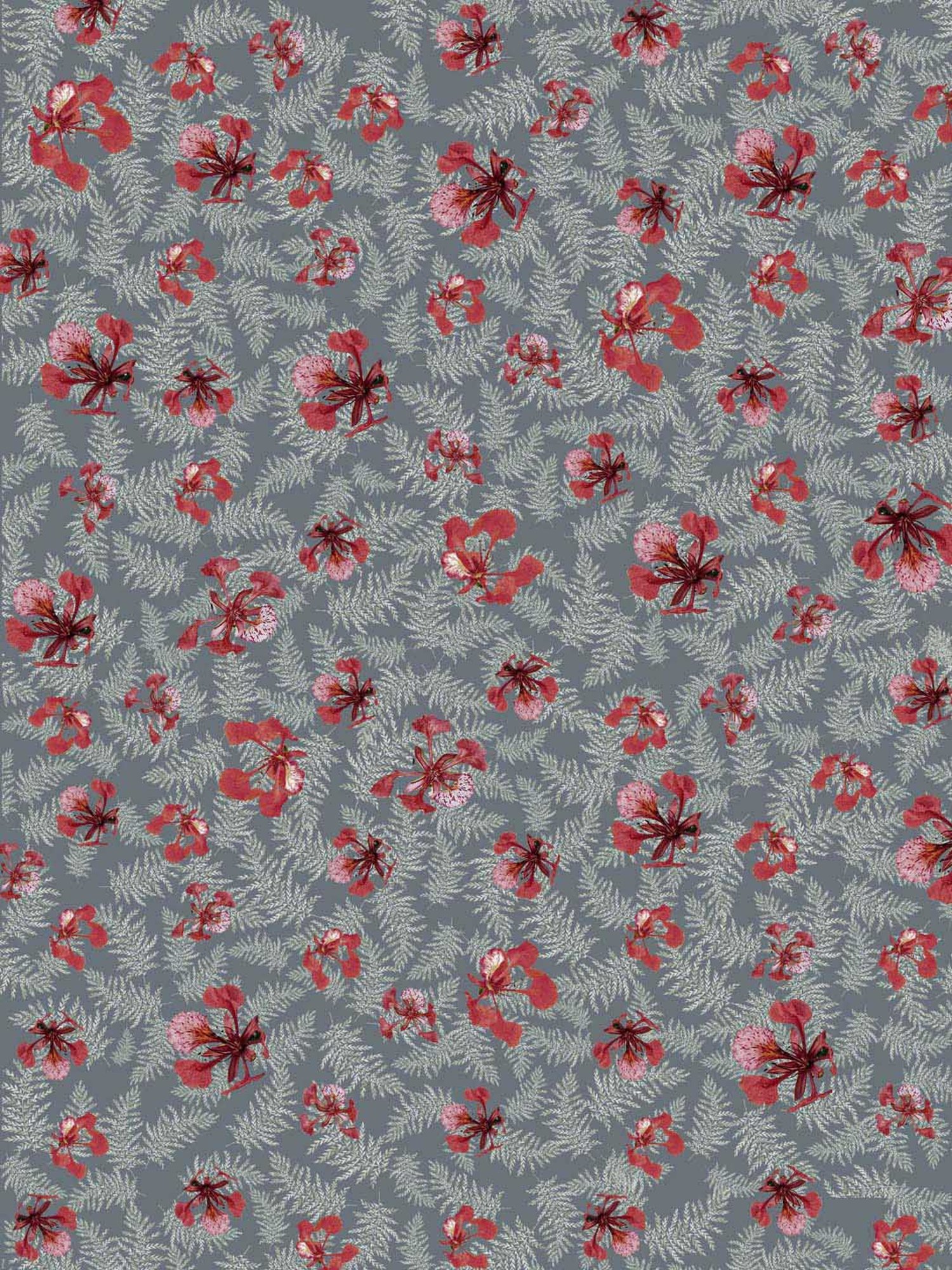 Petal Home Poinciana Floral Teal Green 300 TC Cotton Single Bed Sheet with 1 Pillow Cover